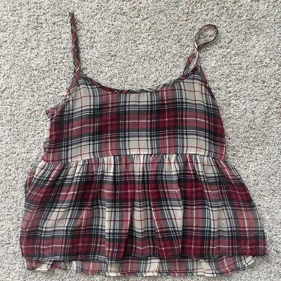 Plaid flowy tank top - Picture 1 of 1